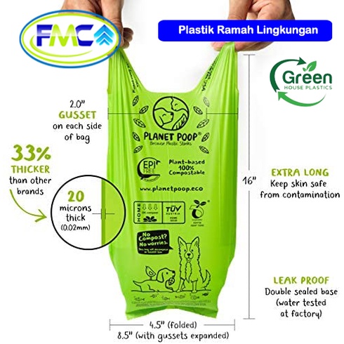 Kantong Plastik Sampah Roll Refill Bag Praktis Murah Buang Poop Kotoran Pampers Diapers Pet Care Ramah Lingkungan