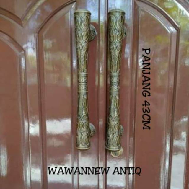 Handle Pintu Kuningan Antik Murah Motif Ukir 43cm