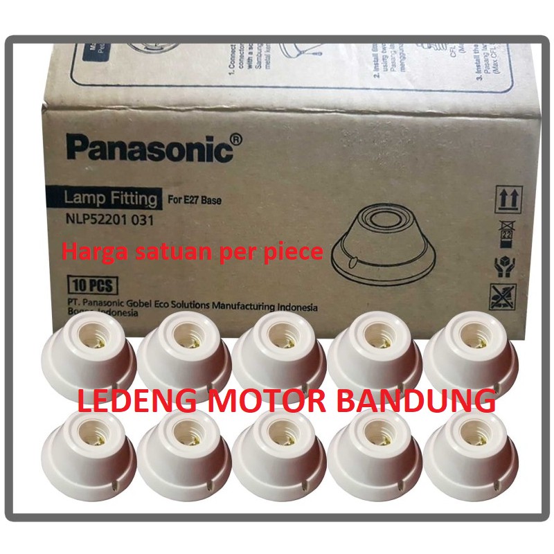 Lamp Fitting Panasonic E27 Fiting Lampu Plafon Rumah Bulat Kotak