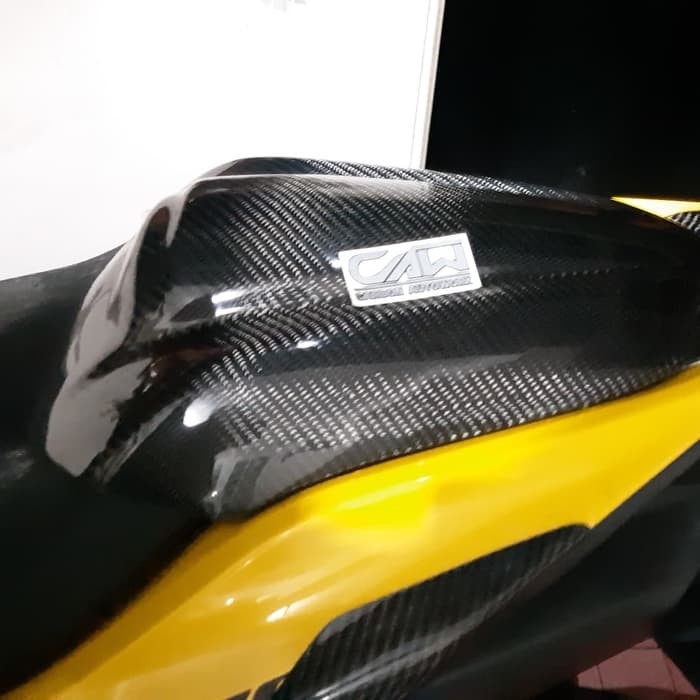 cover seat aerox tutup jok aerox caarbon kevlar