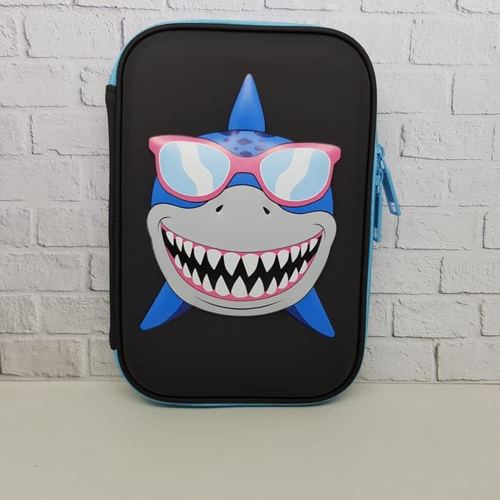 

Kotak pensil dan alat tulis Smiggle EVA Hardcase Shark BOM Waterproof - Shark-KEPALA