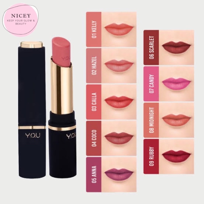 YOU Supreme Matte Lipstick / Lip Color Rich Pigmented Basic
