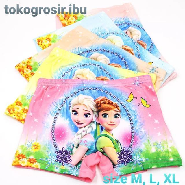 CD Celana Dalam Boxer Anak Perempuan Cewek Bayi Balita Frozen Celana Dalam Bokser Anak Cewek Murah