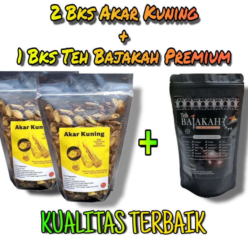 

1Kg akar kuning/bajakah kuning + 1Bks Teh bajakah kualitas terbaik -COD