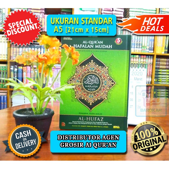 Bayar COD - Al Quran Al Hufaz Hafalan Mudah Terjemahan & Tajwid Warna [ Cordoba ] A5 - Al Quran Al H