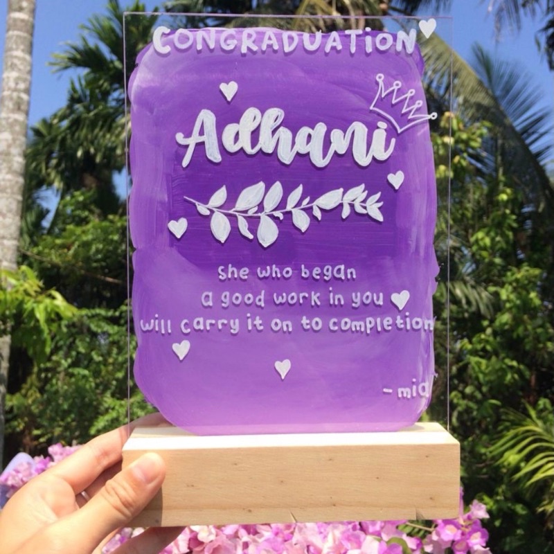 

AKRILIK LETERING ILLUSTRATION/GRADUATION/BIRTHDAY/WEDDING/ANNIVERSARY