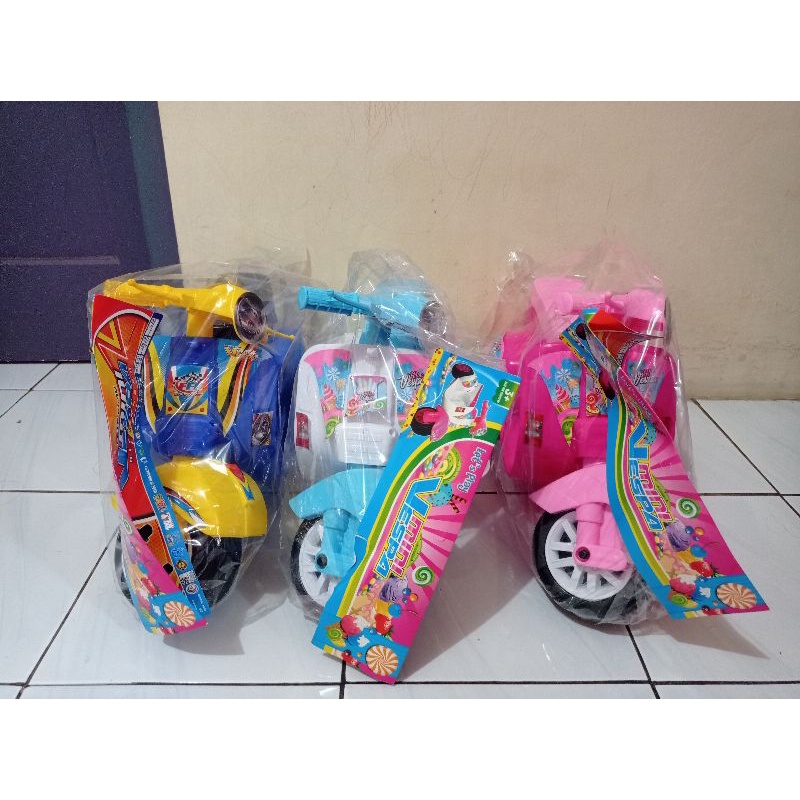 mainan anak vespa mini dorong bisa dinaiki anak
