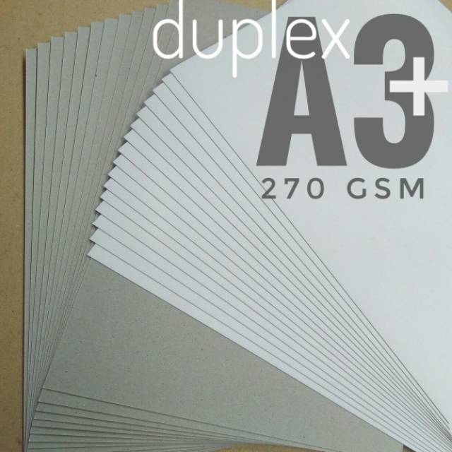 ( 50 Lembar ) Kertas Duplex Duplek 270 Gsm Uk A3+ 32cm X 48.3cm