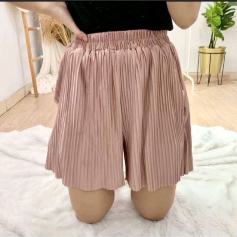 Hot Pants Plisket Mini / Celana Pendek Plisket Mini Skirt / Hot Pants