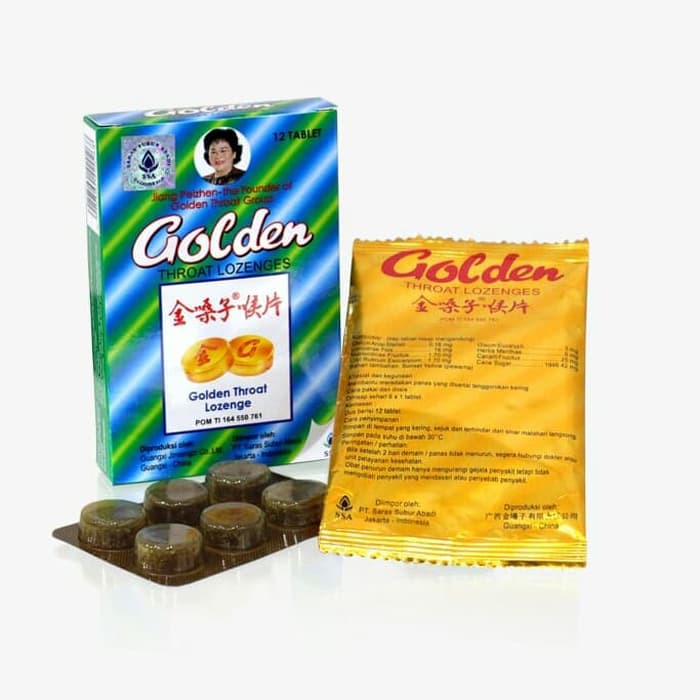 Golden Throat Lozenge - Obat permen pereda sakit tenggorokan