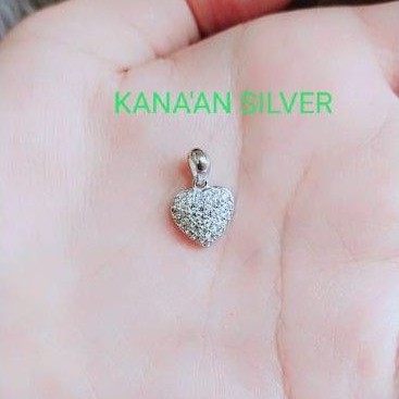 Ay00 Liontin Love/Buah Kalung Love Mata Putih Kilau Full Perak 925/Silver Lapisan Emas Putih