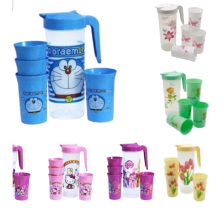 teko beranak  set plastik  5 IN 1