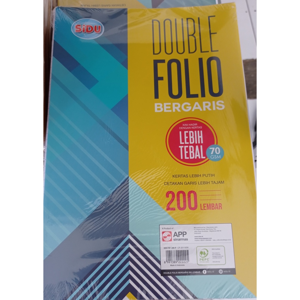 

FOLIO GARIS SIDU 200 LEMBAR