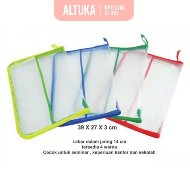

Map Jala Transparan Resliting Folio / Map Zipper Folio
