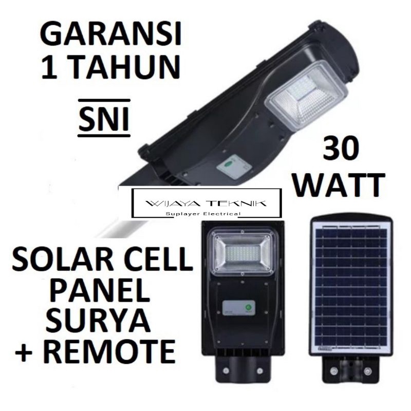 Lampu Jalan PJU LED Solar Cell 30W Panel Surya Sorot 30watt
