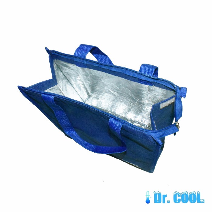 Dr Cool 28x13x32cm Tas Thermal Aluminium Cooler Bag Kurir Delivery Makanan Gofood Gosend  Pendingin Penyimpan Es Bekal