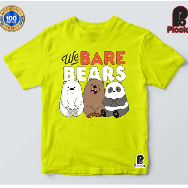 kaos anak bear t-shirt kaos anak we bare bears/bahan premium