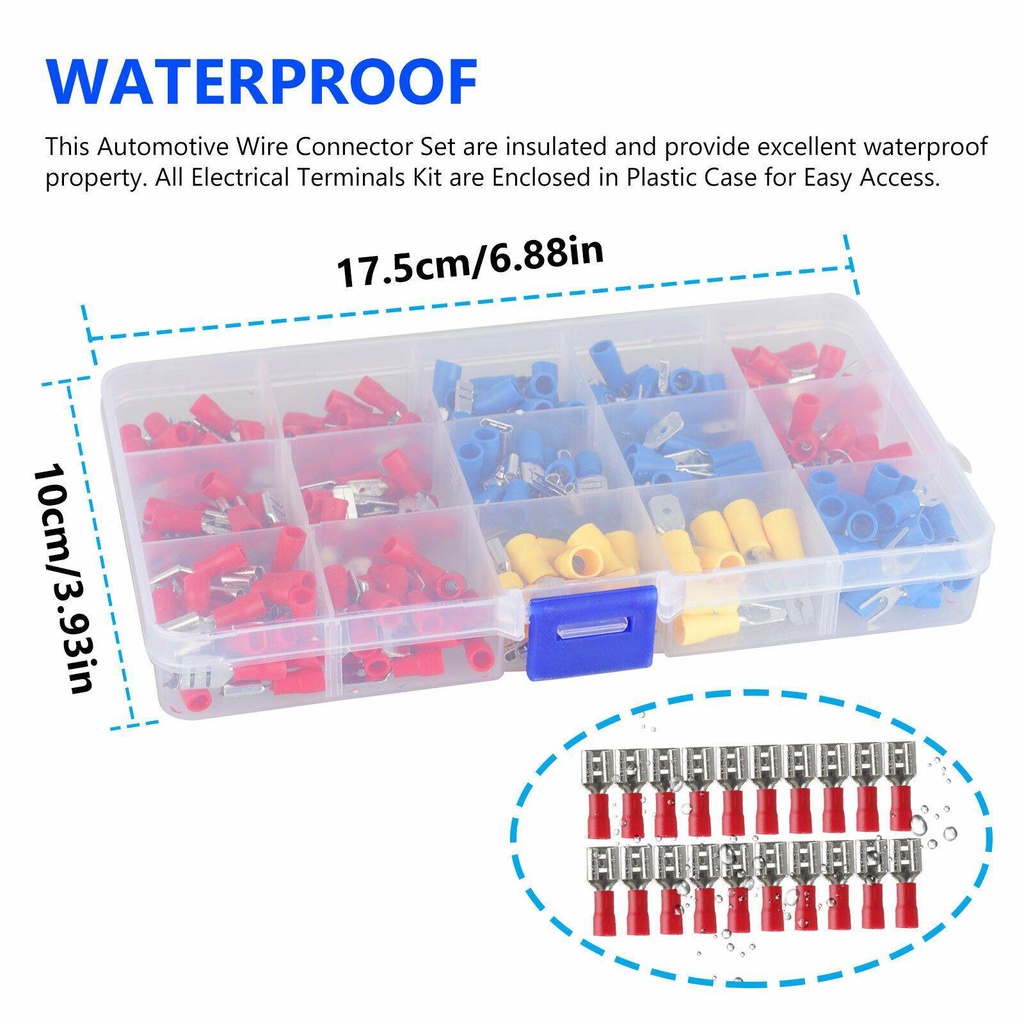 Suyo 280/520pcs Konektor Crimp Tembaga Insulated Wire Cable Aksesoris Listrik Wire Adapter Binding Post