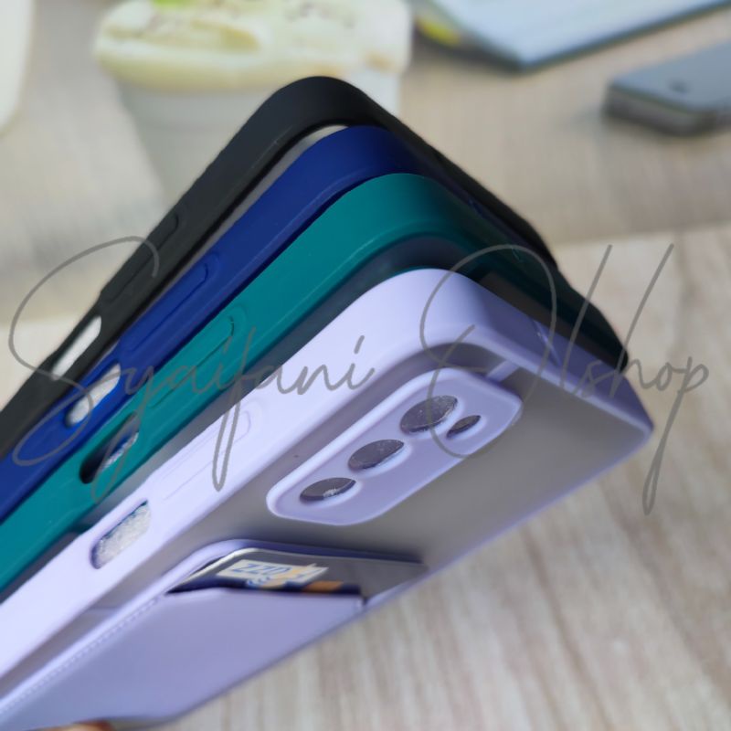 Card Case Samsung A03s ( SM-A037 ) / A02s ( SM-A025 ) Case Slot Kartu + Protection Camera