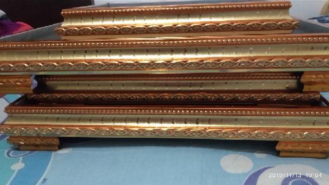 Frame Kotak Seserahan Isi 4 Hanntaran Mahar Warna Mas Gold