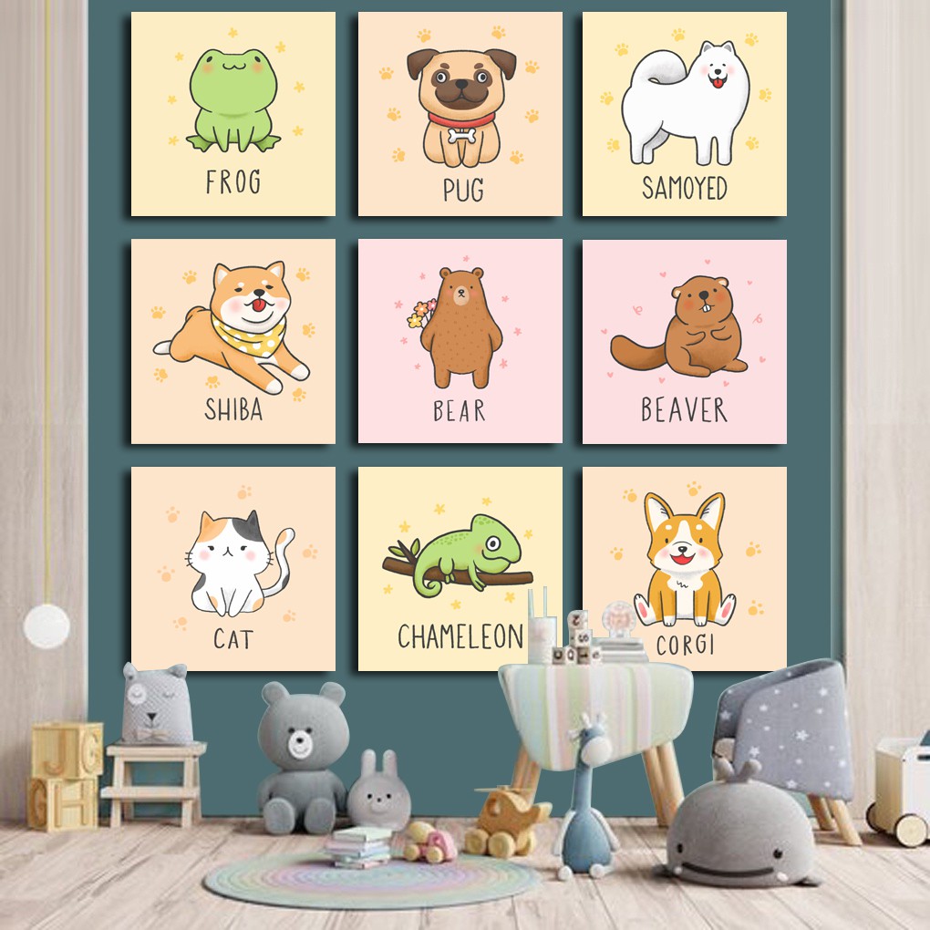 Hiasan Dinding Edukasi Anak Design Cute Animal pusatmode1234