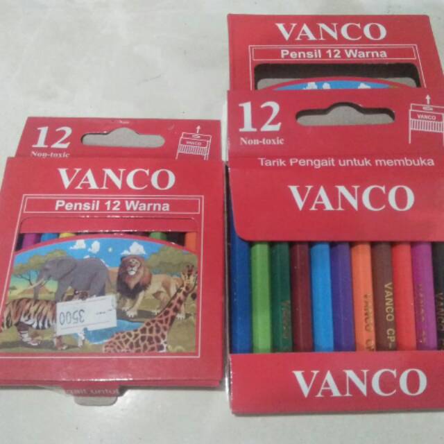 

Pensil Warna Anak Vanco Pendek 12 warna Murah Berkualitas (Acb Berkah Stationery)