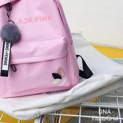 ★ CRK TAS RANSEL CEWEK BLACKPINK TAS SEKOLAH SD SMP SMA SMK TAS REMAJA PEREMPUAN KOREA KPOP MURAH ◙