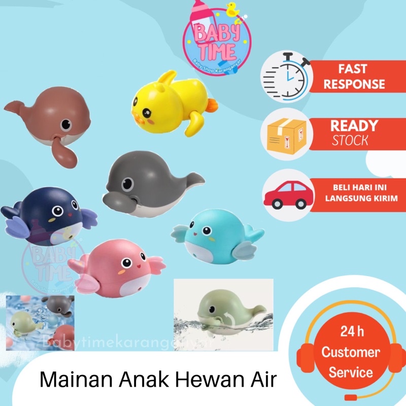 Mainan anak Hewan Air Berenang Di Kolam