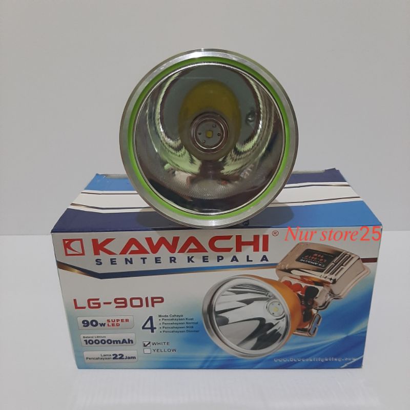 Senter Kepala Kawachi LG-901P 90Watt Super Terang | Headlamp Outdoor 90 Watt Kawachi Cahaya Putih | Bisa Bayar Ditempat | FMS