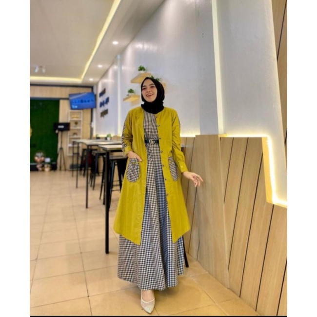 AHZA DRESS SET OUTER BY HMF ORI / SUZY DRESS SET OUTER