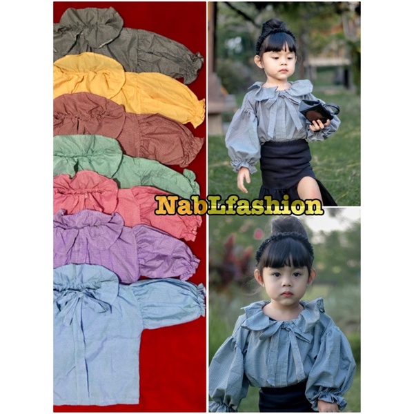 Blouse balon untuk anak usia 2-8 tahun nablfashion