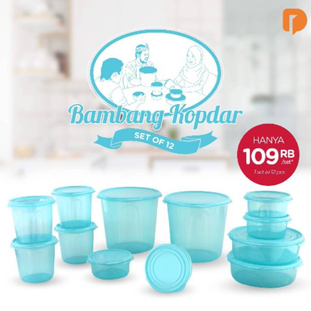 Toples kulkas, Toples makanan Bambang Kopdar set 12