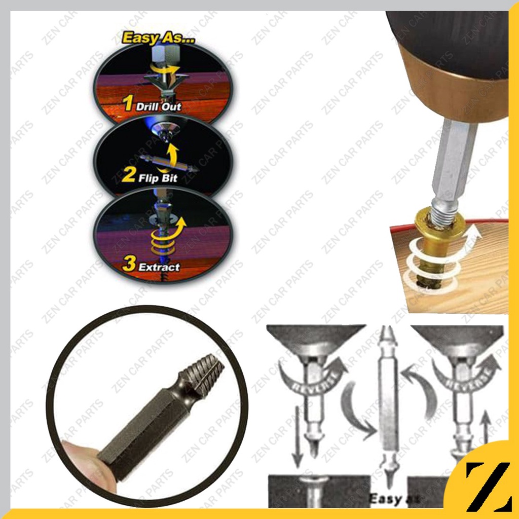 Speedout Alat Buka Pembuka Baut Mata Obeng Yang Rusak Repair Kit