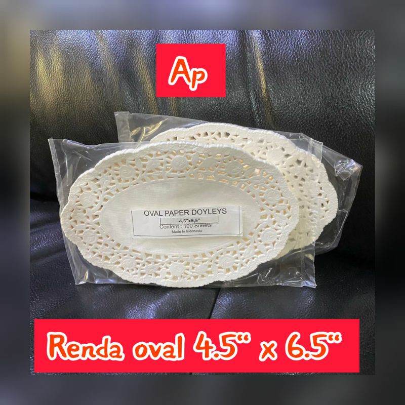 

Kertas Doyleys Oval White uk 4.5" x 6.5" = 11 x 16.5 cm [ 250 pcs ]