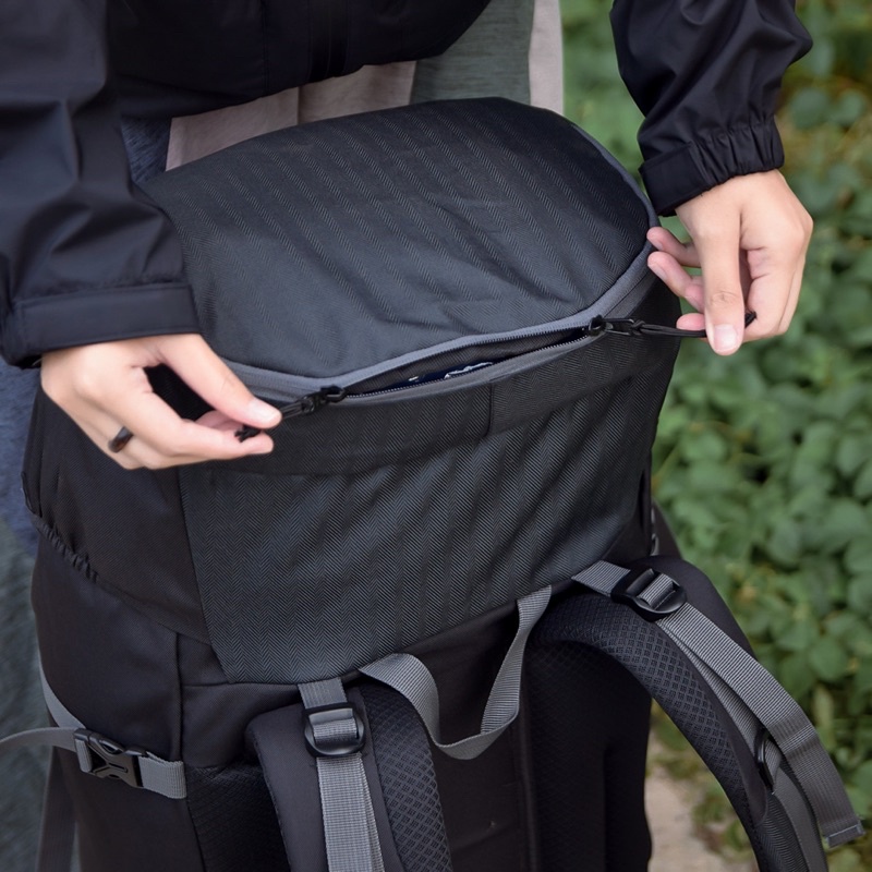 Tas Ransel Carrier Gunung Outdoor Hiking 45 Liter Pria dan Wanita Free Rain Cover - Irco Booyah Hitam