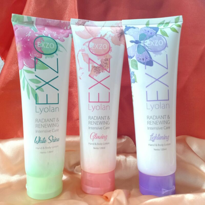 exzo lyolan radiant & renewing intensive care hand and body lotion ukuran 120 ml
