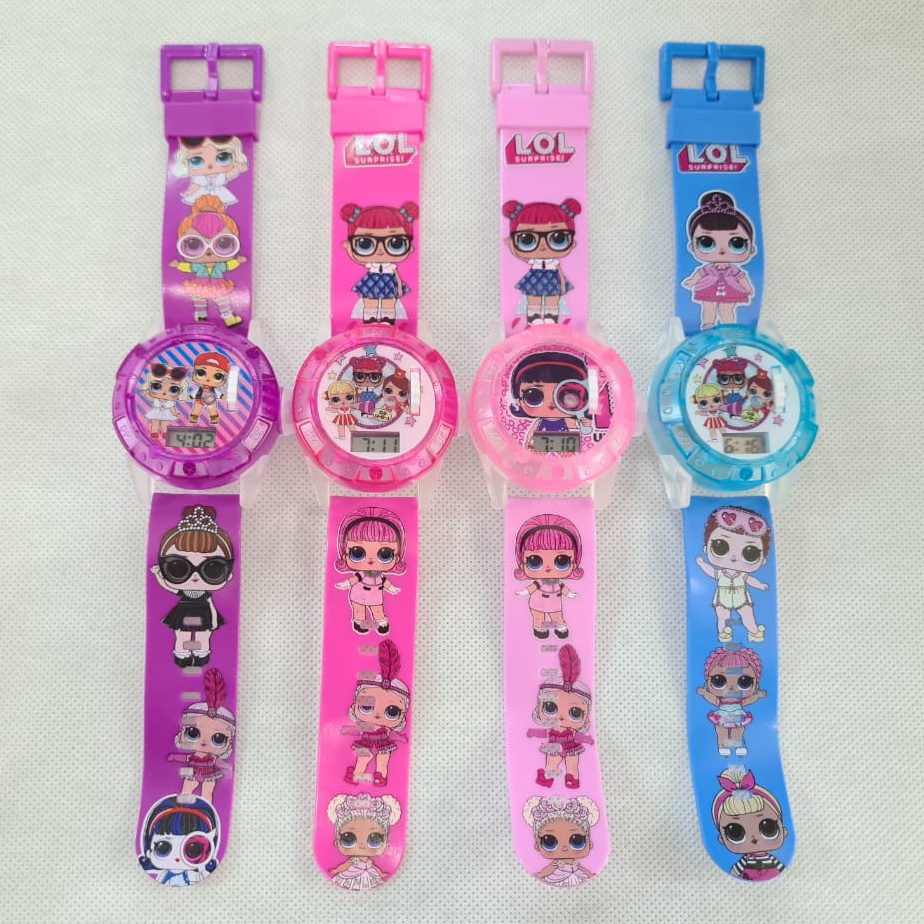 Jam Tangan Anak Melody Laser Proyektor Digital LOL