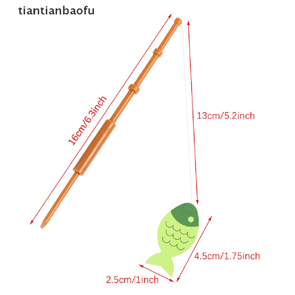 3 Pcs Tongkat Pancing Mini Untuk Dekorasi Kue