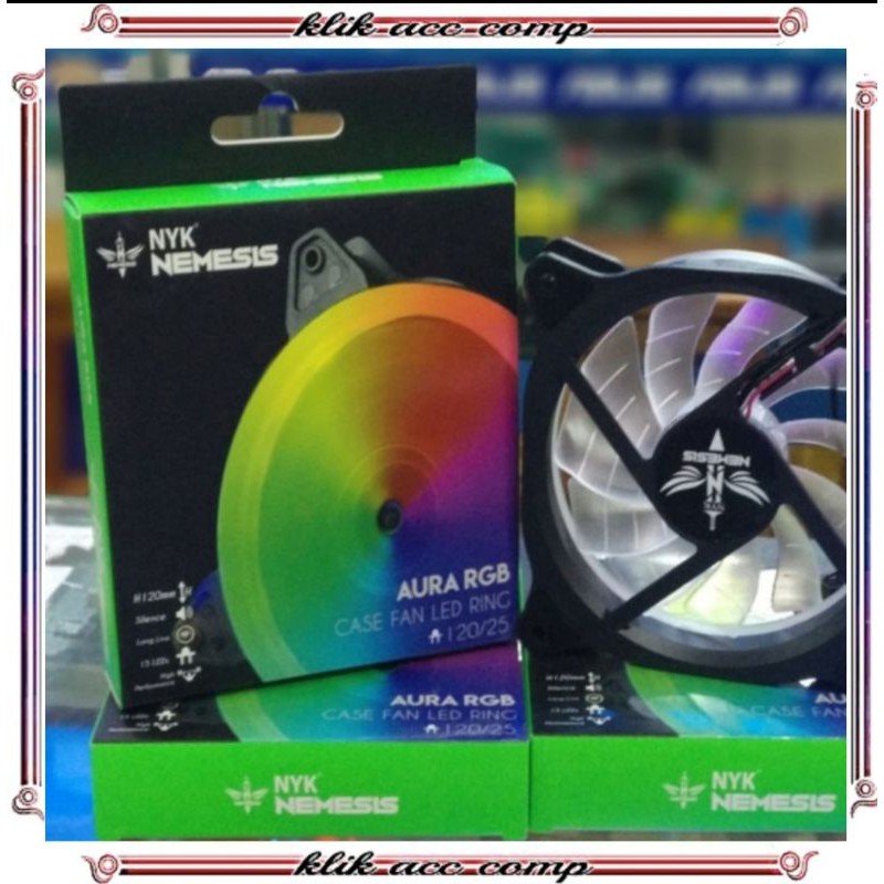 Fan Case Gaming NYK Nemesis AURA RGB 12CM/fan casing cpu/cooler pc