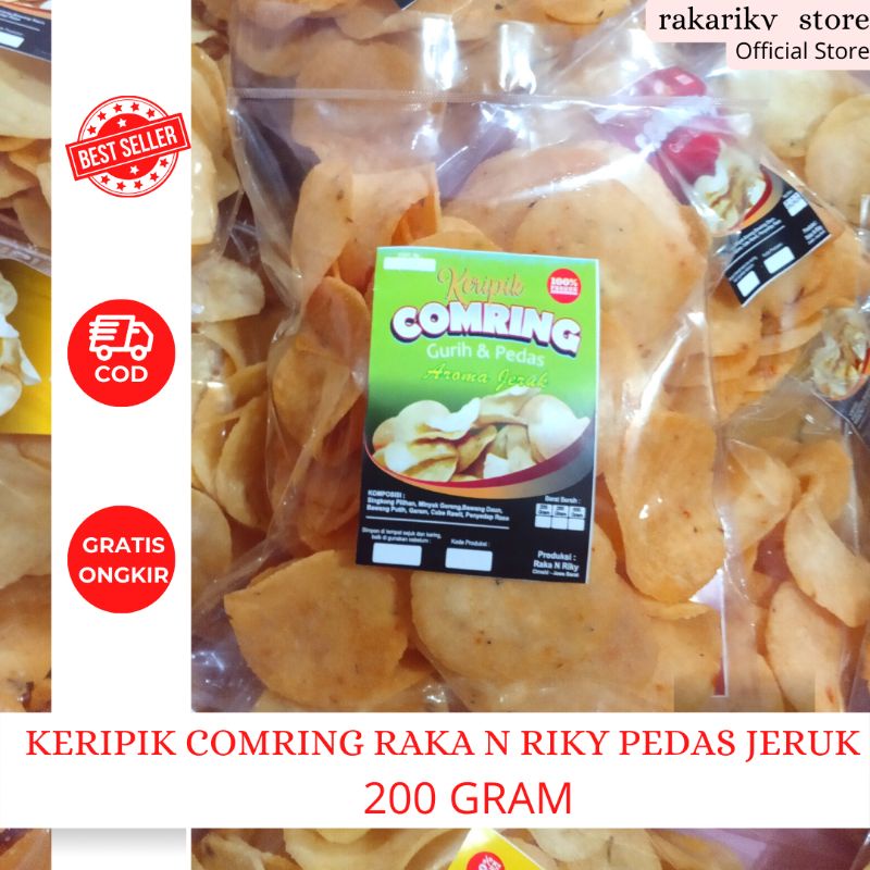 

[200 GR] KERIPIK COMRING RAKA N RIKY PEDAS JERUK