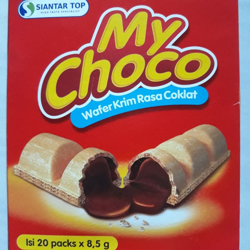 

My choco wafer coklat /My Choco Box isi 20 pcs /My Choco Wafer Krim Cokelat - Netto 20 bks x 8,5 gr