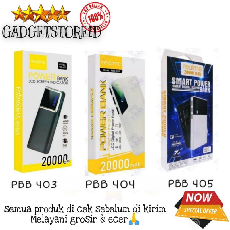 GG - POWERBANK REALME PBB 404 PBB 403 20000MAH / POWERBANK PB 404 PB 403 REALME 20000MAH