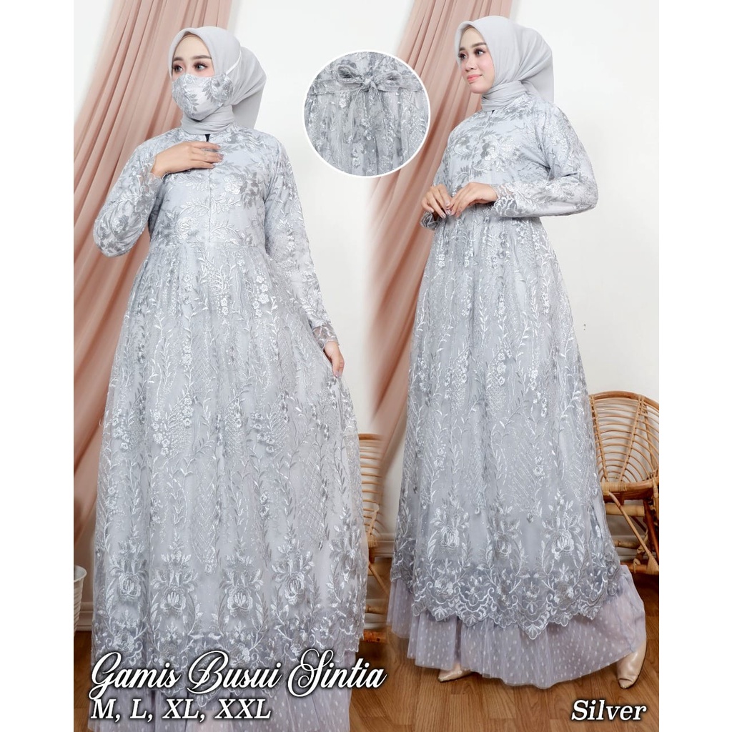 Gamis Busui Sintia AD / Kebaya Brukat Busui Modern / Dress Pesta Menyusui