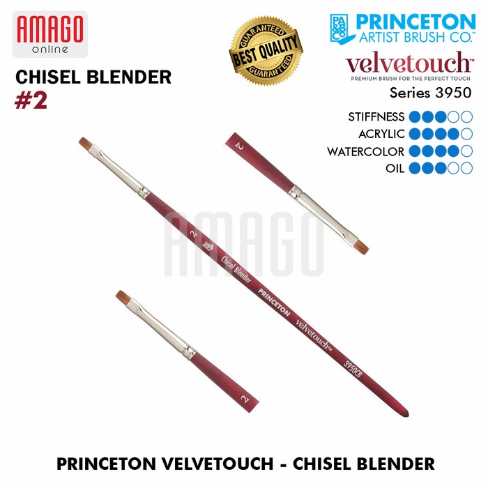 

BRUSH PRINCETON - VELVETOUCH - CHISEL BLENDER - SYNTHETIC - 3950CB - 2