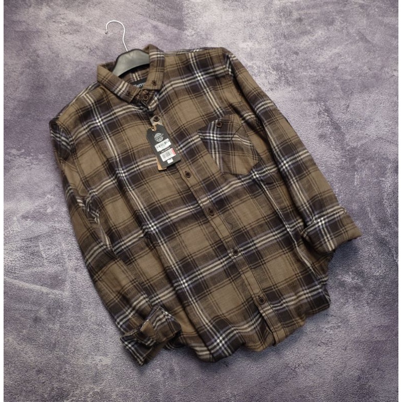 (BISA COD) Kemeja Flanel Terlaris Lengan Panjang Pria Wanita Hem Premium Quality Kameja Kerja Kantor