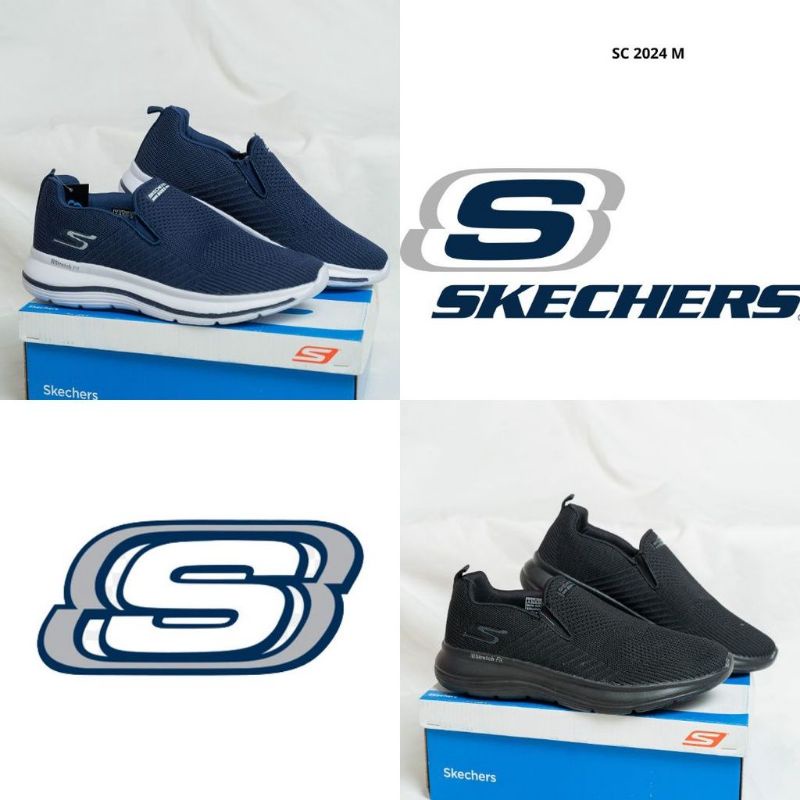 SEPATU PRIA SKECHERS BOBS STRETCH FIT SLIP ON (39-44)
