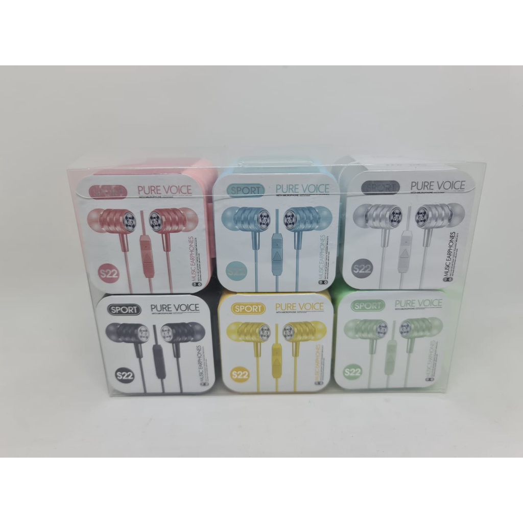 1pcs MINIGO SPORT PURE VOICE HEADSET / HANDSFREE MACARON / MACARON MATE COLOR HIFI EXTRA BASS