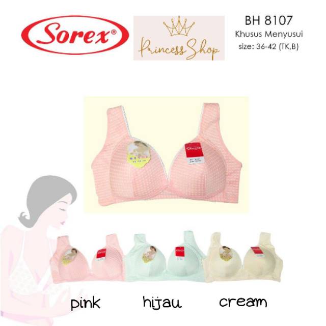 Bra Menyusui Sorex 8107 Tanpa Kawat / Bh Menyusui Sorex / Nursing Bra Sorex