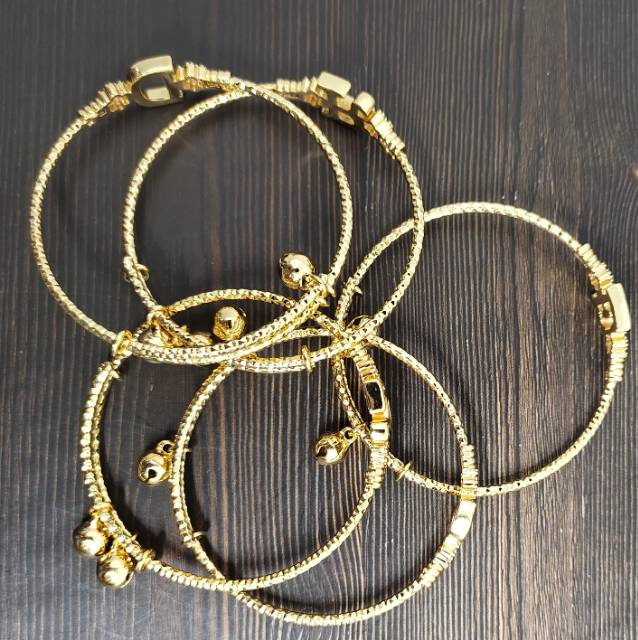 Fifi Fashion Gelang anak bangle  Abjd Lapis Emas Gold 12#