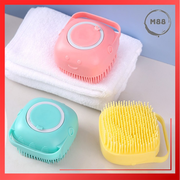 MARKAS88 Sikat Mandi Silikon Shower Brush Silicone Dispenser Peralatan Mandi Silikon Tempat Sabun